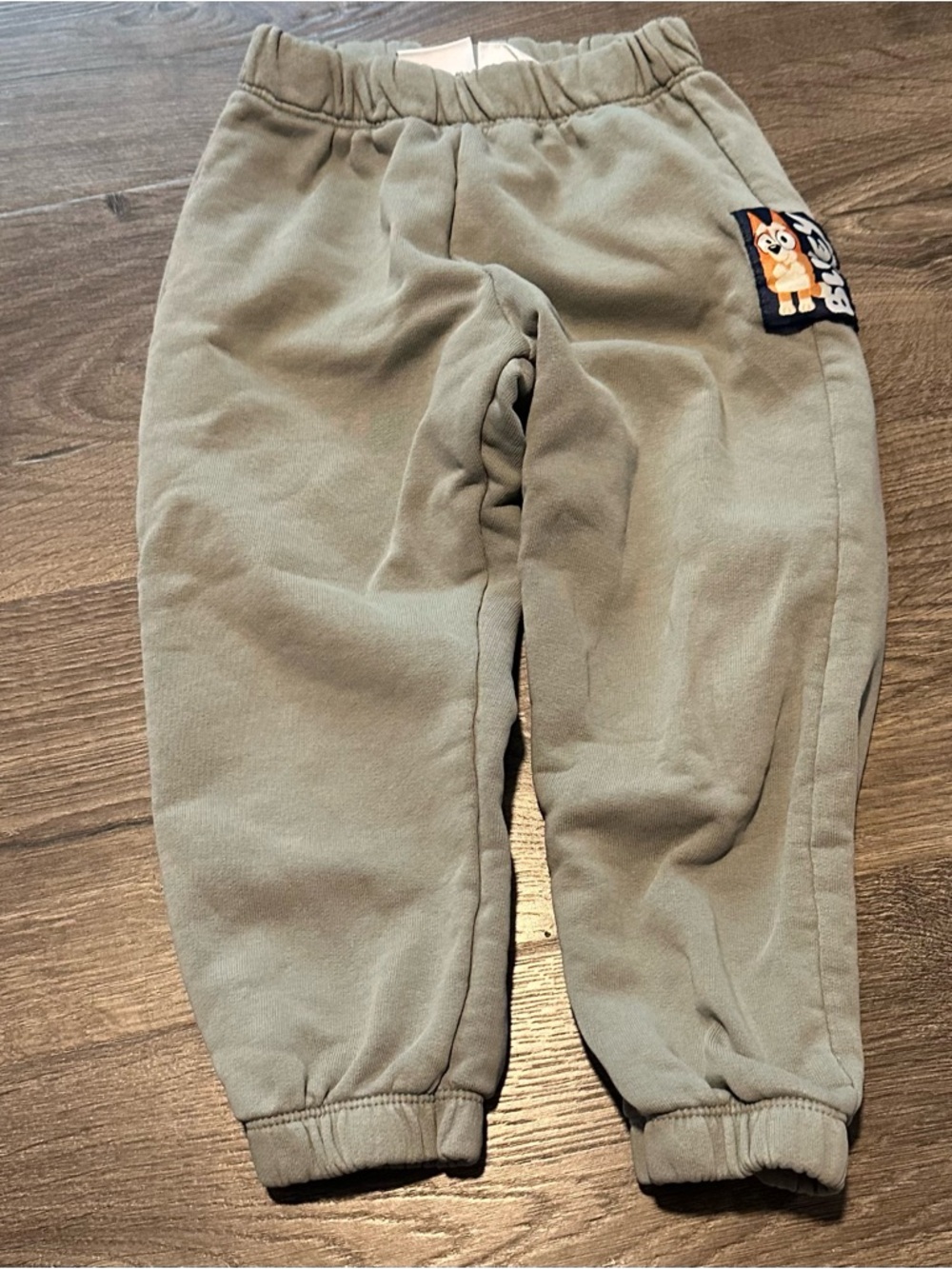 Zara Olive Green Fleece Joggers for Kids